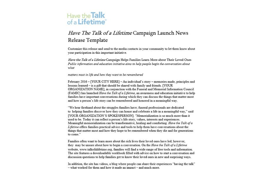 PR Templates - News Release